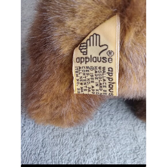 Vintage Applause Teddy Bear Plush w/tie & Collar 1986 Brown #22022 Ryan 9"inc - Picture 5 of 6
